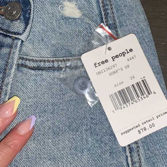 NWT Free People Parker Wrap Denim Skirt - Picture 8 of 9